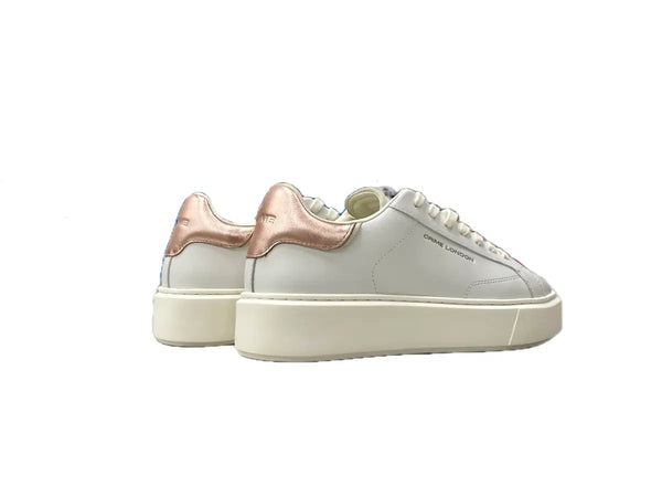 CRIME LONDON Sneaker Donna Bianco Rosa Laminato