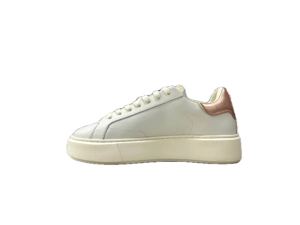 CRIME LONDON Sneaker Donna Bianco Rosa Laminato