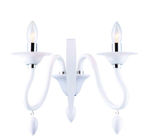 Applique Bianca Acrilico Pendagli Gocce Lampada da Parete Moderna E14