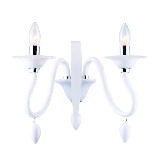 Applique Bianca Acrilico Pendagli Gocce Lampada da Parete Moderna E14