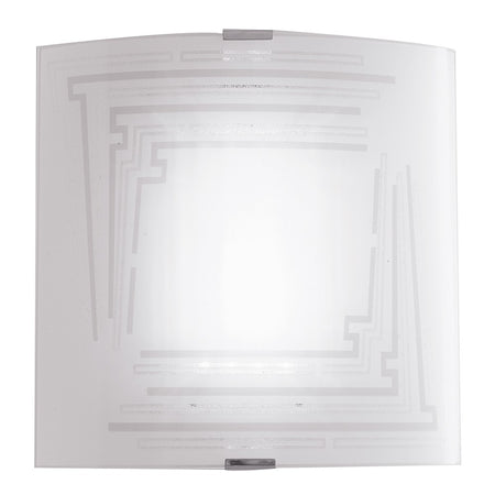 Applique Decoro Glitterato Quadrata Vetro Lampada a Parete Moderna E27