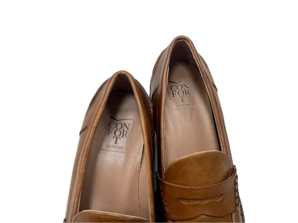 comfort Mocassino Donna in Pelle Cuoio