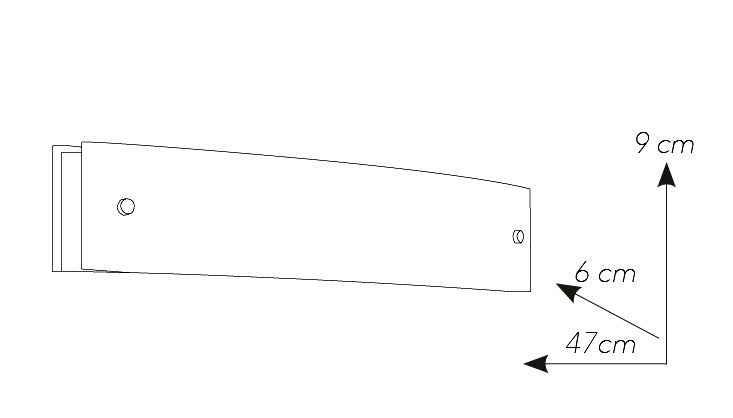 Applique Moderna Decoro Linee Rettangolare Vetro Led 15 watt Luce Naturale
