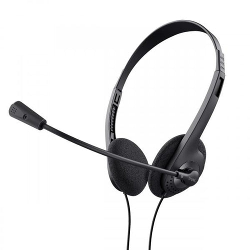 Cuffie Stereo Trust Primo Chat Headset - con Microfono - Plug 3.5mm