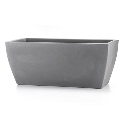 VASO RETTANGOLARE CASSETTONE VASI RESINA COLORATI da esterno e giardino FIORI PIANTE PIANTA (VASO 58 CM)