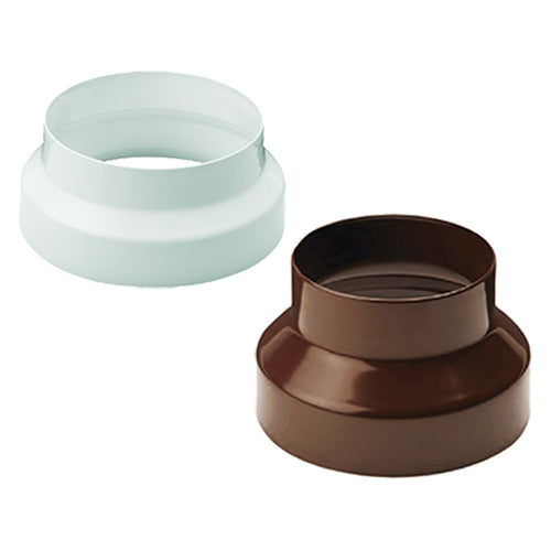 SAVE -- RIDUZIONE VERNICIATA PER TUBI STUFA A LEGNA cm 14 x 12 bianca
