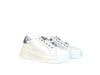 PATRIZIA PEPE Sneaker donna in pelle bianca e logo in metallo con strass