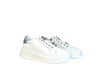 PATRIZIA PEPE Sneakers donna in pelle bianca e logo in metallo con strass