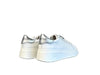PATRIZIA PEPE Sneakers donna in pelle bianca e logo in metallo con strass
