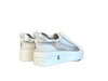 PATRIZIA PEPE Sneaker donna in pelle bianca e rete con strass