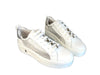 PATRIZIA PEPE Sneakers donna in pelle bianca e rete con strass
