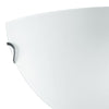 Applique Lunetta Vetro Satinato Bianco Lampada da Parete Classica E27