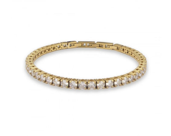 Boccadamo - Bracciale tennis color oro con zirconi bianchi