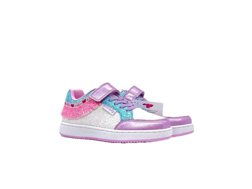 LELLY KELLY Sneaker Bambina Bianco Lilla Glitter