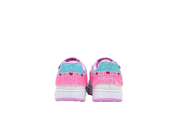 LELLY KELLY Sneaker Bambina Bianco Lilla Glitter