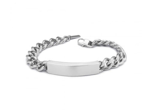 Boccadamo - Bracciale grumetta con piastrina incidibile e zirconi