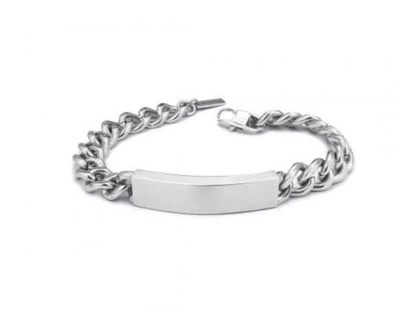 Boccadamo - Bracciale grumetta con piastrina incidibile e zirconi