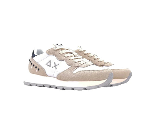 SUN68 Sneaker donna ALLY STUDS Bianco panna