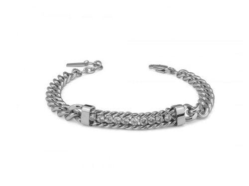 Boccadamo - Bracciale con grumetta e zirconi rossi centrali