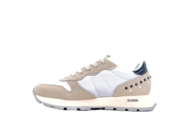 SUN68 Sneaker donna ALLY STUDS Bianco panna