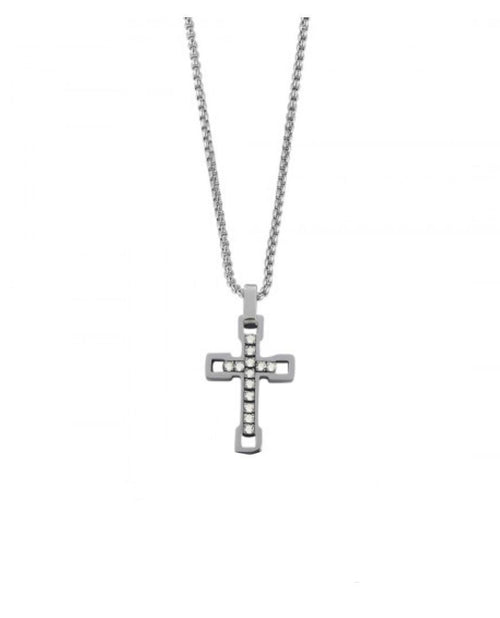 Boccadamo - Collana con pendente a croce e zirconi
