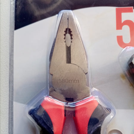 Set di 5 pinze assortite uso universale con impugnatura antiscivolo