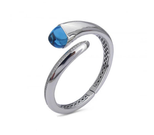 Boccadamo - Bracciale contrariè con cristallo color acquamarina