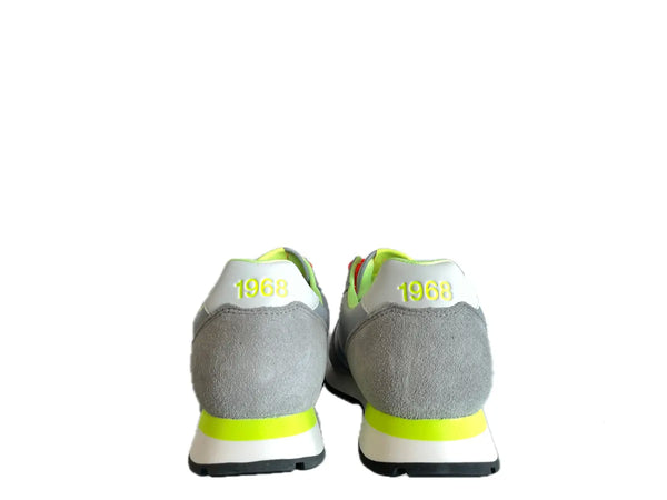 SUN68 Sneaker uomo Tom Fluo grigio chiaro