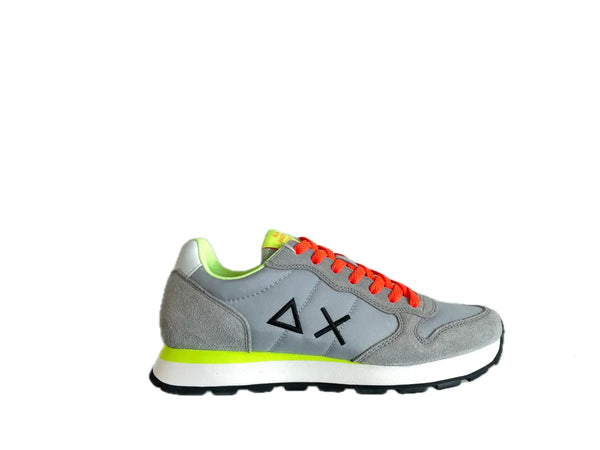 SUN68 Sneaker uomo Tom Fluo grigio chiaro