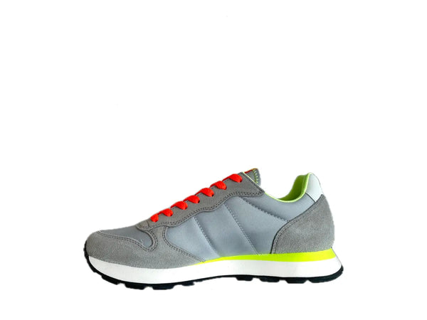 SUN68 Sneaker uomo Tom Fluo grigio chiaro