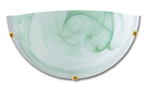 Applique Lunetta Vetro Sfumato Verde Lampada da Parete Classica E27