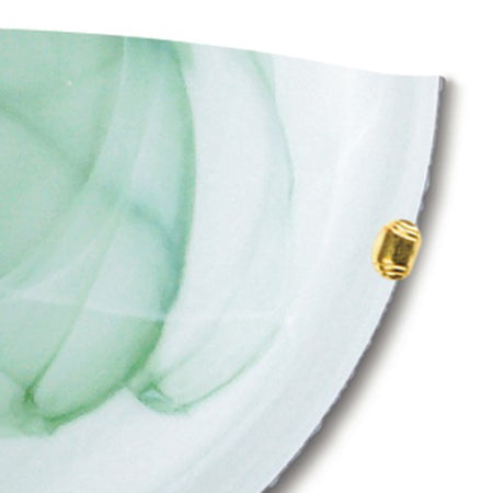 Applique Lunetta Vetro Sfumato Verde Lampada da Parete Classica E27