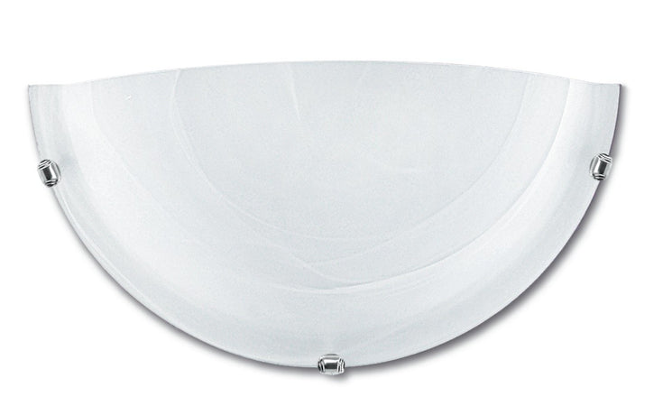 Applique Lunetta Vetro Sfumato Bianco Classica E27