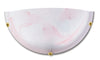 Applique Lunetta Classica Vetro Sfumato Rosa Lampada da Parete E27