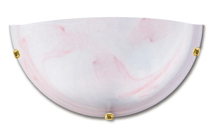 Applique Lunetta Classica Vetro Sfumato Rosa Lampada da Parete E27