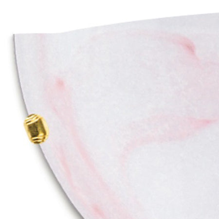 Applique Lunetta Classica Vetro Sfumato Rosa Lampada da Parete E27