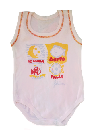 Body Canotta in Cotone Leggero Rosa neonato