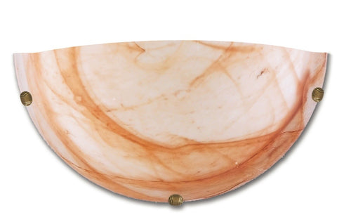 Applique Lunetta Vetro Sfumato Tabacco Interno Classico E27