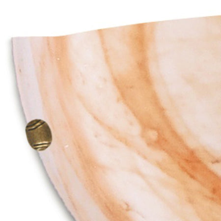 Applique Lunetta Vetro Sfumato Tabacco Interno Classico E27