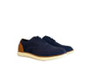 XTI Scarpe stringate uomo in tessuto navy con particolari cuoio