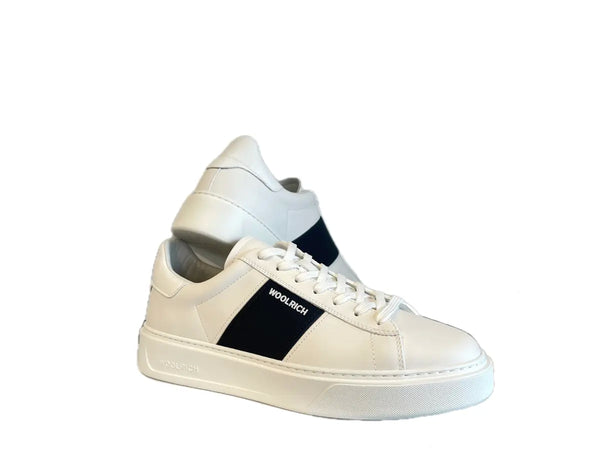 WOOLRICH Sneakers uomo pelle bianco blu