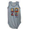 Body Canotta in Cotone Leggero Celeste neonato