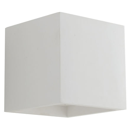 Applique Cubica Gesso Verniciabile Doppio Raggio di Luce Lampada da Parete G9