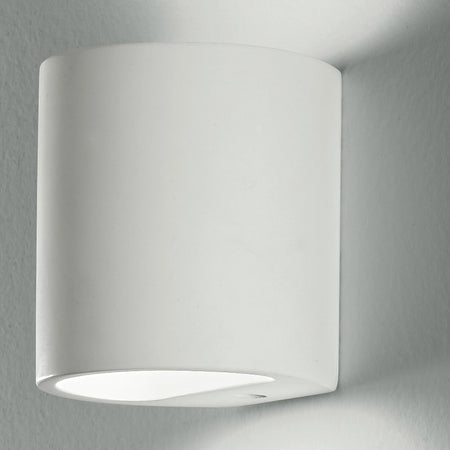 Applique Gesso Cilindrica Doppio Raggio di Luce Lampada Verniciabile G9