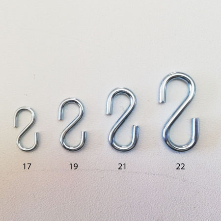 Gancio a S numero 21 in acciaio zincato - 10 unità