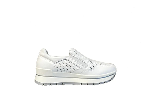 IGI &amp; CO.. Sneakers donna in pelle forata soft bianca