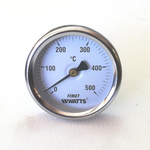 Termometro con stelo da 150mm per canna fumaria 0 - 500°C