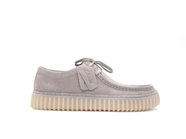 CLARKS TORHILL LO Stringata uomo in camoscio grigio
