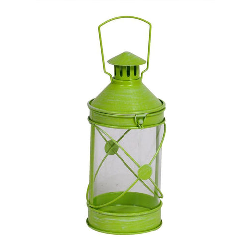 Lanterna in metallo ad incrocio appendibile da esterno e giardino h 27 cm