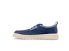 CLARKS POLDEN MOC scarpe uomo in pelle nubuck blu